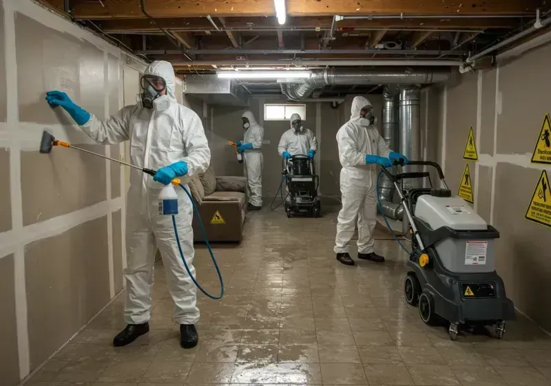 Basement Moisture Removal and Structural Drying process in Napa County, CA